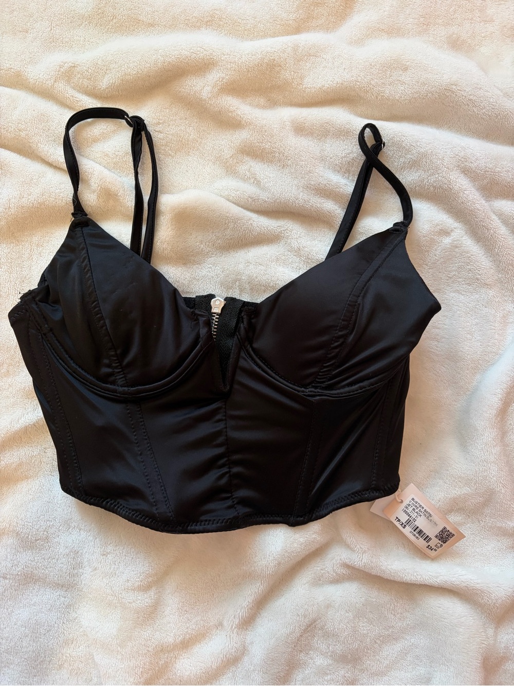 Garage Black Longline Bustier Bra